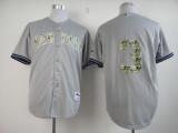 New York Yankees -3 Babe Ruth Grey USMC Cool Base Stitched MLB Jersey
