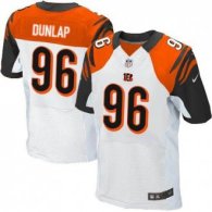 Nike Cincinnati Bengals -96 Carlos Dunlap White Stitched NFL Elite Jersey