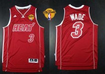 Miami Heat -3 Dwyane Wade Red Pride Swingman Finals Patch Stitched NBA Jersey Miami Heat -3 Dwyane Wade Red Pride Swingman Finals Patch Stitched NBA Jersey