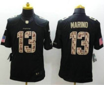 Nike Miami Dolphins -13 Dan Marino Black NFL Limited Salute to Service jersey Nike Miami Dolphins -13 Dan Marino Black NFL Limited Salute to Service jersey
