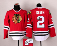 Autographed Chicago Blackhawks -2 Duncan Keith Red 2015 Winter Classic Stitched NHL Jersey