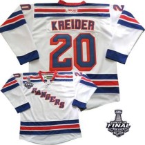 New York Rangers -20 Chris Kreider White Road With 2014 Stanley Cup Finals Stitched NHL Jersey New York Rangers -20 Chris Kreider White Road With 2014 Stanley Cup Finals Stitched NHL Jersey