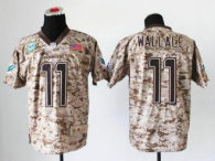 NEW Miami Dolphins -11 Mike Wallace Camo NFL Elite USMC Jersey(USA)