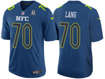 2017 PRO BOWL NFC TJ LANG BLUE GAME JERSEY