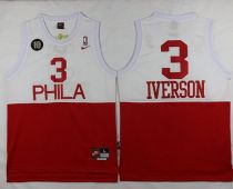 Philadelphia 76ers -3 Allen Iverson White Red Nike Throwback Stitched NBA Jersey Philadelphia 76ers -3 Allen Iverson White Red Nike Throwback Stitched NBA Jersey