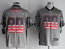 Nike New York Giants #80 Victor Cruz Grey Men's Stitched NFL Elite USA Flag Fashion Jersey Nike New York Giants #80 Victor Cruz Grey Men's Stitched NFL Elite USA Flag Fashion Jersey