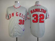 Los Angeles Angels of Anaheim -32 Josh Hamilton Grey Cool Base Stitched MLB Jersey Los Angeles Angels of Anaheim -32 Josh Hamilton Grey Cool Base Stitched MLB Jersey