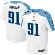 Nike Tennessee Titans -91 Derrick Morgan White Stitched NFL Elite Jersey