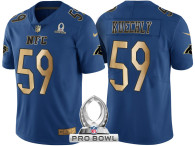 CAROLINA PANTHERS -59 LUKE KUECHLY NFC 2017 PRO BOWL BLUE GOLD LIMITED JERSEY