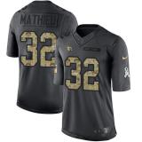 Arizona Cardinals -32 Tyrann Mathieu Nike Anthracite 2016 Salute to Service Jersey