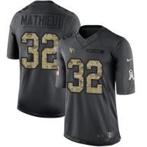 Arizona Cardinals -32 Tyrann Mathieu Nike Anthracite 2016 Salute to Service Jersey