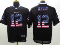 Nike Buffalo Bills -12 Jim Kelly Black NFL Elite USA Flag Fashion Jersey Nike Buffalo Bills -12 Jim Kelly Black NFL Elite USA Flag Fashion Jersey