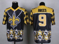 Nike New Orleans Saints -9 Drew Brees Black NFL Elite Noble Fashion Jersey