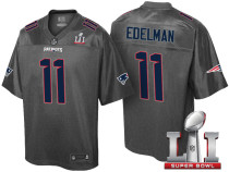 NEW ENGLAND PATRIOTS -11 JULIAN EDELMAN GRAY SUPER BOWL LI STRONGHOLD FASHION JERSEY