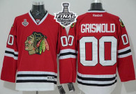Chicago Blackhawks -00 Clark Griswold Red Home 2015 Stanley Cup Stitched NHL Jersey