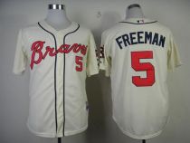 Atlanta Braves #5 Freddie Freeman Cream Alternate Cool Base Stitched MLB Jersey Atlanta Braves #5 Freddie Freeman Cream Alternate Cool Base Stitched MLB Jersey