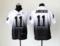 Nike Oakland Raiders #11 Sebastian Janikowski Black White Men's Stitched NFL Elite Fadeaway Fashion Nike Oakland Raiders #11 Sebastian Janikowski Black White Men's Stitched NFL Elite Fadeaway Fashion