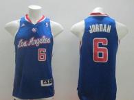 Los Angeles Clippers -6 DeAndre Jordan Blue Alternate Stitched NBA Jersey