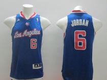 Los Angeles Clippers -6 DeAndre Jordan Blue Alternate Stitched NBA Jersey