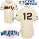 San Francisco Giants #12 Joe Panik Cream Home Cool Base W 2014 World Series Patch Stitched MLB Jerse