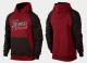 Detroit Tigers Pullover Hoodie Burgundy Red Black