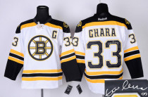 Autographed Boston Bruins -33 Zdeno Chara White Stitched NHL Jersey Autographed Boston Bruins -33 Zdeno Chara White Stitched NHL Jersey