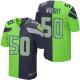 Nike Seahawks -50 KJ Wright Steel Blue Green Stitched NFL Elite Split Jersey