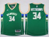 Milwaukee Bucks #34 Giannis Antetokounmpo Green Stitched Youth NBA Jersey
