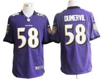 Nike Ravens -58 Elvis Dumervil Purple Team Color Stitched NFL Game Jersey Nike Ravens -58 Elvis Dumervil Purple Team Color Stitched NFL Game Jersey