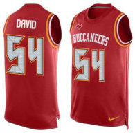 Nike Buccaneers -54 Lavonte David Red Team Color Stitched NFL Limited Tank Top Jersey
