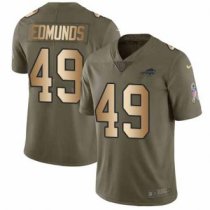 Nike Bills -49 Tremaine Edmunds Olive Gold Stitched NFL Limited 2017 Salute To Service Jersey Nike Bills -49 Tremaine Edmunds Olive Gold Stitched NFL Limited 2017 Salute To Service Jersey