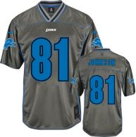 Nike Detroit Lions #81 Calvin Johnson Grey Men's Stitched NFL Elite Vapor Jersey
