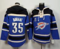 Oklahoma City Thunder -35 Kevin Durant Blue Sawyer Hooded Sweatshirt NBA Hoodie