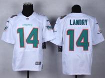 Nike Miami Dolphins #14 Jarvis Landry White Men's Stitched NFL New Elite Jersey Nike Miami Dolphins #14 Jarvis Landry White Men's Stitched NFL New Elite Jersey