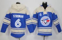 Toronto Blue Jays #6 Marcus Stroman Blue Sawyer Hooded Sweatshirt MLB Hoodie Toronto Blue Jays #6 Marcus Stroman Blue Sawyer Hooded Sweatshirt MLB Hoodie