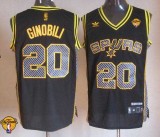San Antonio Spurs -20 Manu Ginobili Black Electricity Fashion Finals Patch Stitched NBA Jersey