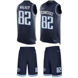 Titans -82 Delanie Walker Navy Blue Alternate Stitched NFL Limited Tank Top Suit Jersey