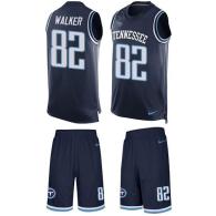 Titans -82 Delanie Walker Navy Blue Alternate Stitched NFL Limited Tank Top Suit Jersey