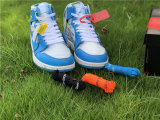 Authentic Off White x Air Jordan 1 UNC GS
