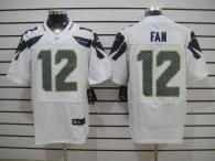 Nike Seattle Seahawks #12 Fan White Men‘s Stitched NFL Elite Jersey