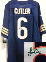 Nike Bears -6 Jay Cutler Navy Blue Team Color Stitched NFL Elite Autographed Jersey Nike Bears -6 Jay Cutler Navy Blue Team Color Stitched NFL Elite Autographed Jersey