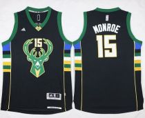 Milwaukee Bucks -15 Greg Monroe Black Stitched NBA Jersey Milwaukee Bucks -15 Greg Monroe Black Stitched NBA Jersey
