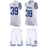 Cowboys -39 Brandon Carr White Stitched NFL Limited Tank Top Suit Jersey