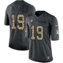 Cleveland Browns -19 Bernie Kosar Nike Anthracite 2016 Salute to Service Jersey Cleveland Browns -19 Bernie Kosar Nike Anthracite 2016 Salute to Service Jersey