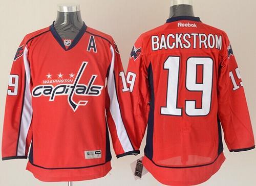 Washington Capitals -19 Nicklas Backstrom Red Stitched NHL Jersey