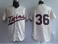 Minnesota Twins -36 Joe Nathan Cream Cool Base Stitched MLB Jersey