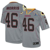 Nike Redskins -46 Alfred Morris Lights Out Grey With Hall of Fame 50th Patch Stitched NFL Elite Jers Nike Redskins -46 Alfred Morris Lights Out Grey With Hall of Fame 50th Patch Stitched NFL Elite Jers