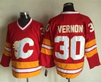 Calgary Flames -30 Mike Vernon Red CCM Throwback Stitched NHL Jersey Calgary Flames -30 Mike Vernon Red CCM Throwback Stitched NHL Jersey