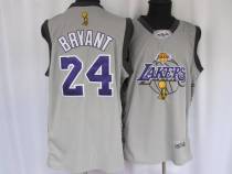 Los Angeles Lakers -24 Kobe Bryant Stitched Grey 2010 Finals Commemorative NBA Jersey Los Angeles Lakers -24 Kobe Bryant Stitched Grey 2010 Finals Commemorative NBA Jersey