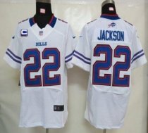 Nike Bills -22 Fred Jackson White With C Patch Stitched NFL Elite Jersey Nike Bills -22 Fred Jackson White With C Patch Stitched NFL Elite Jersey